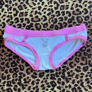 Playboy cotton white and pink bikini